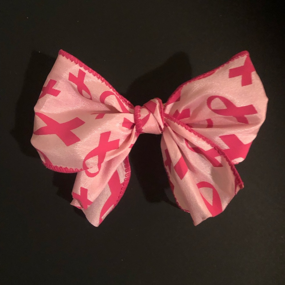 Breast Cancer Awareness Ribbon Hair clip.
